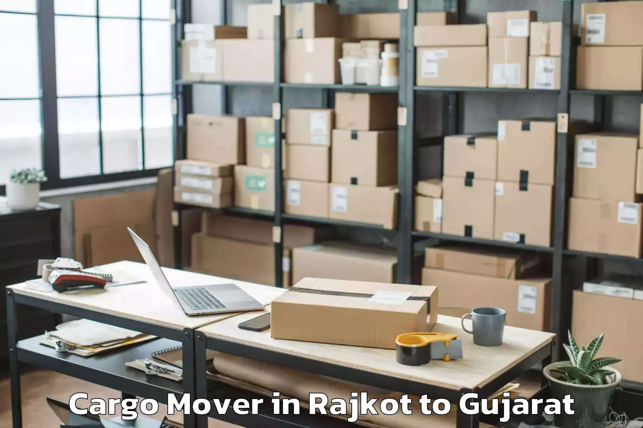 Book Rajkot to Khambhalia Cargo Mover Online